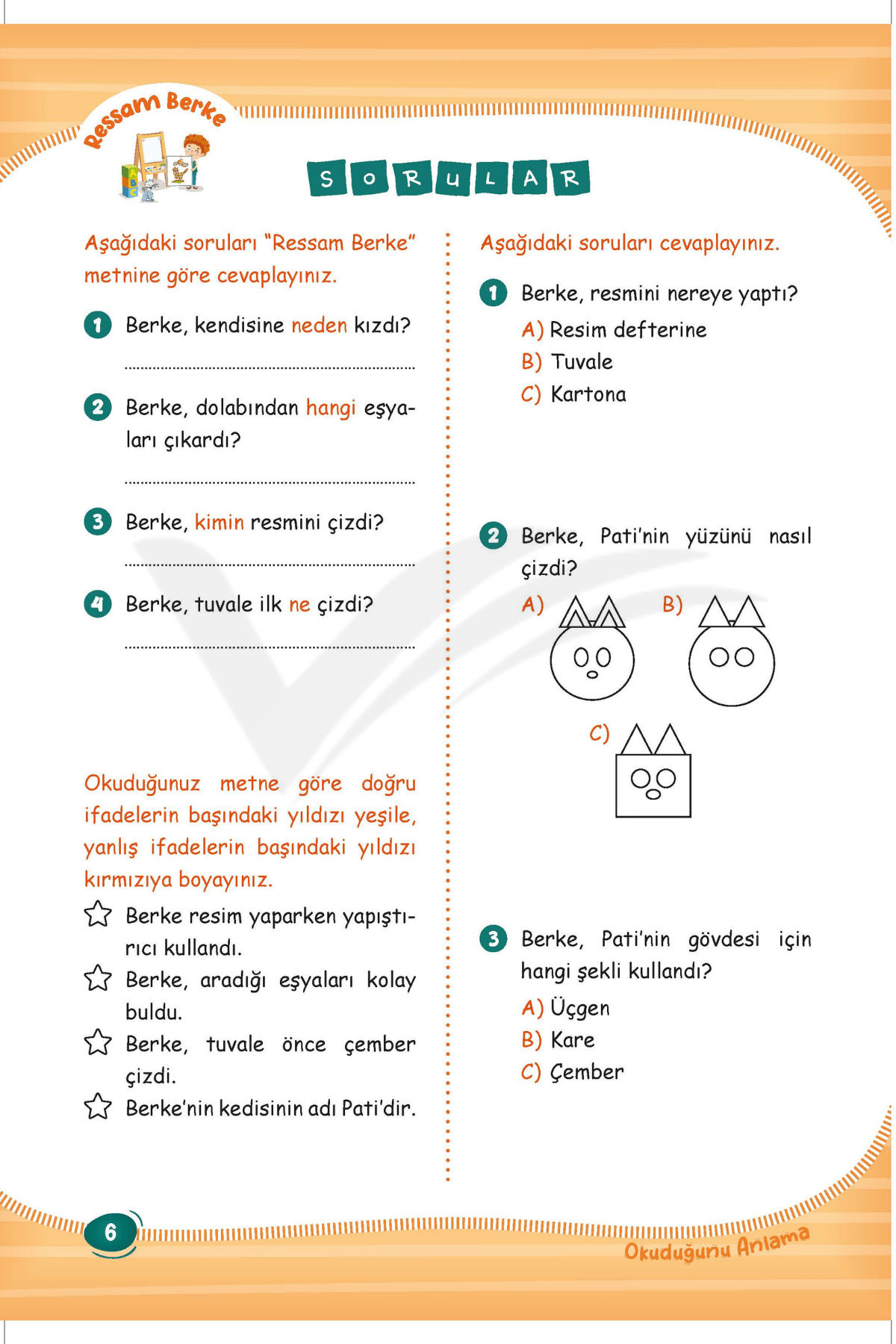 Okuduğunu Anlama 2. Sınıf Berke’nin Maceraları